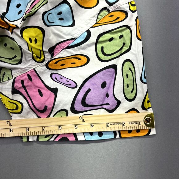 Vintage‎ aLab Button Down Shirt XL Melting Smiley Face Multicolor Hippy Trippy - Picture 10 of 14